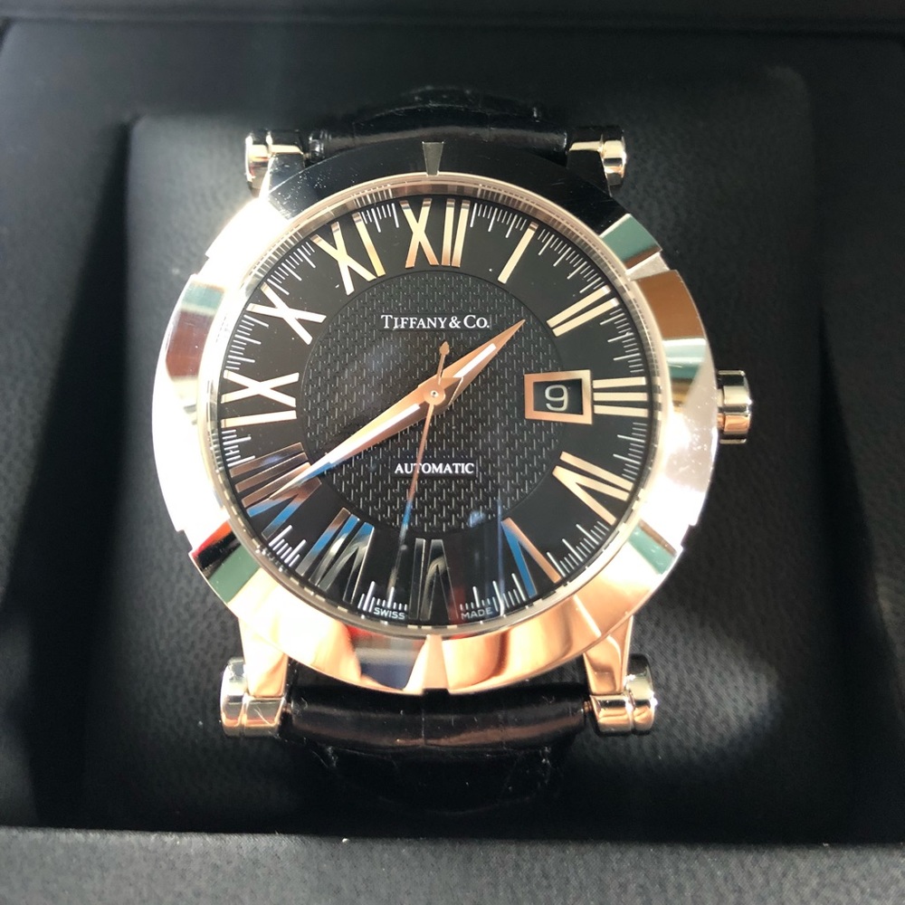 Brand New Tiffany & Co. White Gold Atlas Watch